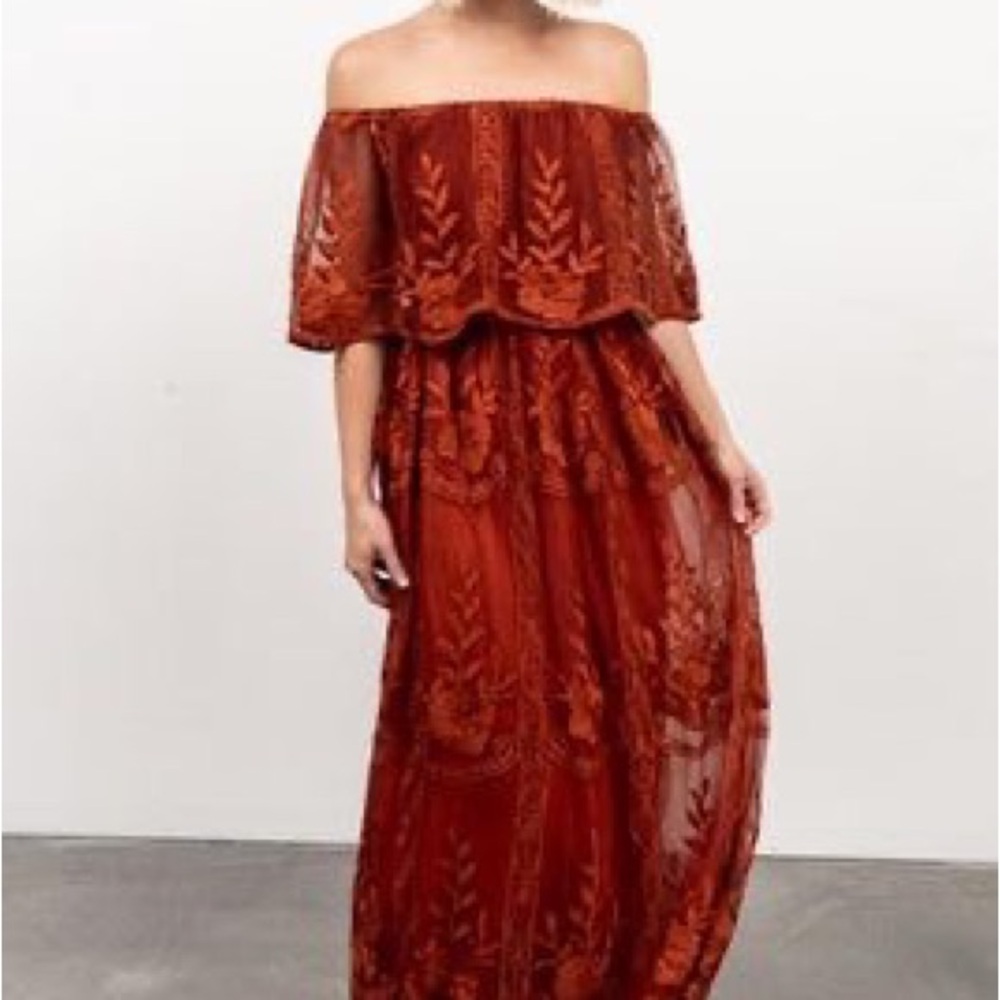 Baltic Born Leon off the shoulder maxi dress XL - Picture 2 of 2